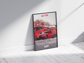 Alfa Romeo Giulia GTA Plakat w Ramce