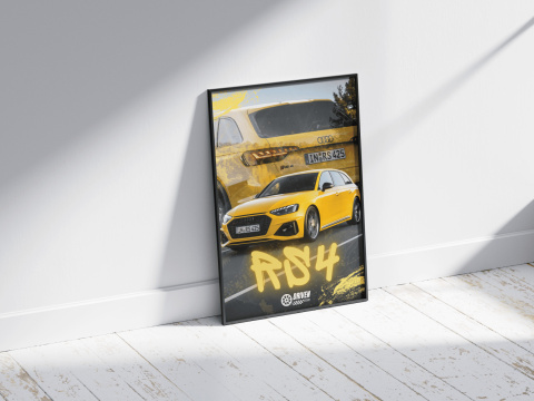 Audi Rs4 Plakat w Ramce Audi Rs4 Plakat w Ramce