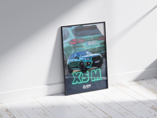 BMW X5M Plakat w Ramce