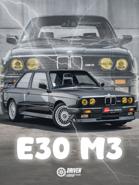 BMW M3 E30 Plakat w Ramce