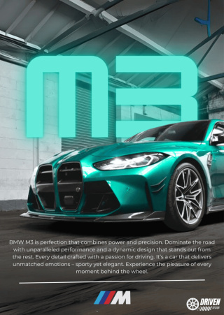 BMW M3 G80 Plakat w Ramce (zielony)