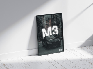BMW M3 G80 Plakat w Ramce