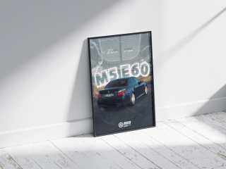 BMW M5 E60 Plakat w Ramce