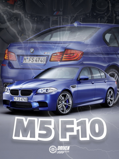 BMW M5 F10 Plakat w Ramce