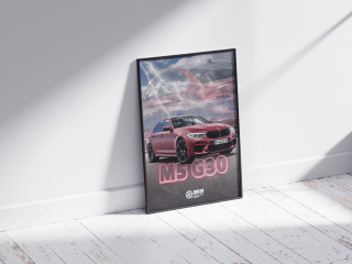 BMW M5 G30 Plakat w Ramce
