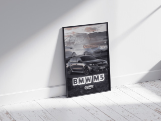 BMW M5 G90 Touring Plakat w Ramce