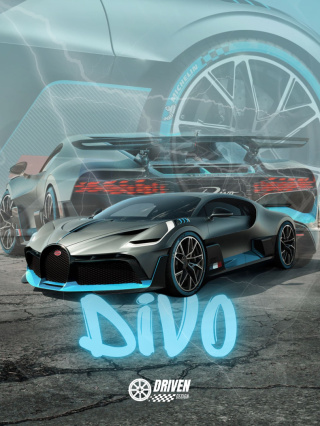 Bugatti Divo Plakat w Ramce
