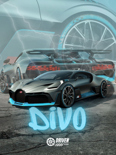 Bugatti Divo Plakat w Ramce