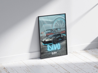 Bugatti Divo Plakat w Ramce
