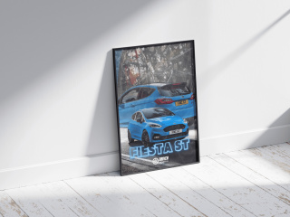 Ford Fiesta Mk8 ST Plakat w Ramce
