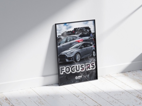 Ford Focus RS Plakat w Ramce (szary)