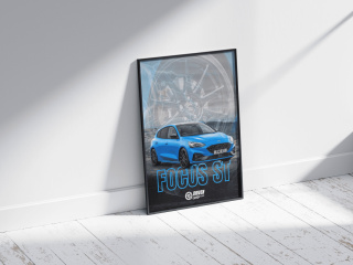 Ford Focus ST Plakat w Ramce