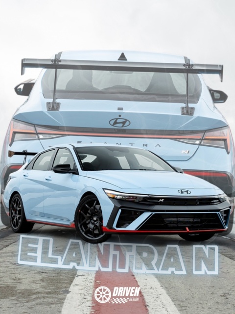 Hyundai Elantra N Plakat w Ramce