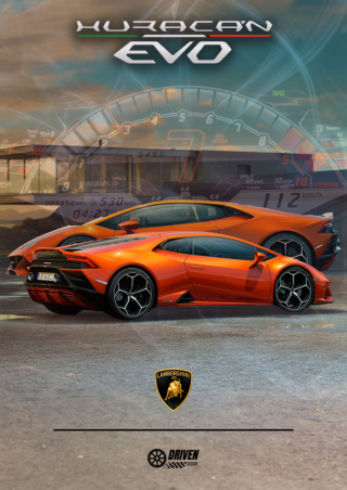 Lamborghini Huracan Evo Plakat w Ramce