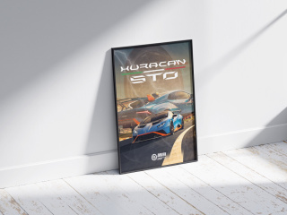 Lamborghini Huracan STO Plakat w Ramce
