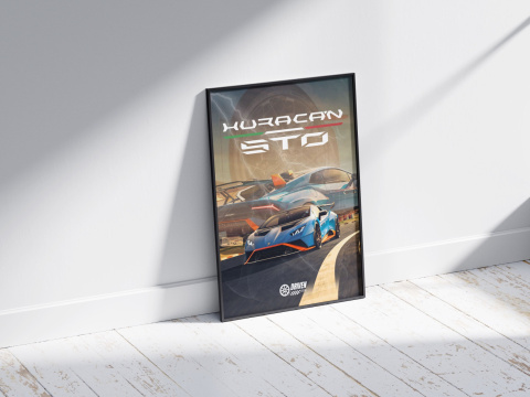 Lamborghini Huracan STO Plakat w Ramce