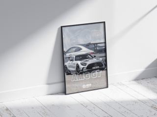 Mercdes AMG GT Plakat w Ramce