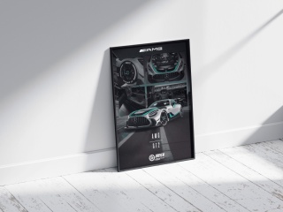 Mercedes AMG GT2 Plakat w Ramce