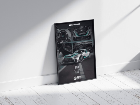 Mercedes AMG GT2 Plakat w Ramce
