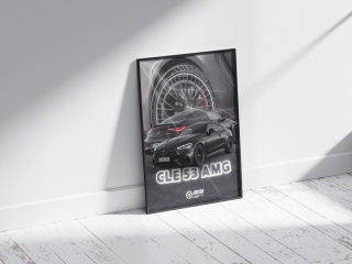 Mercedes CLE53 AMG Plakat w Ramce