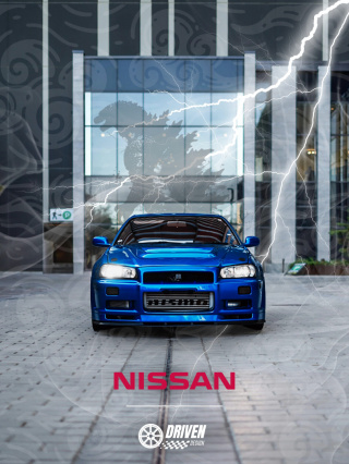 Nissan GTR R34 Plakat w Ramce