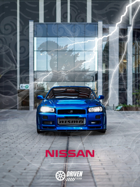 Nissan GTR R34 Plakat w Ramce