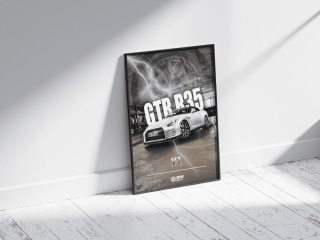 Nissan GTR R35 Plakat w Ramce