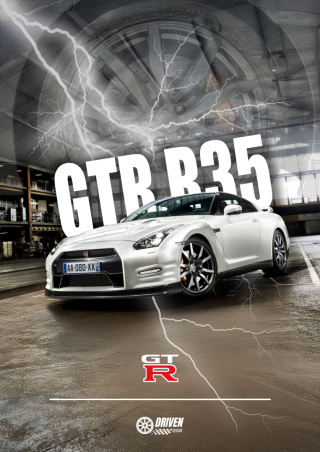 Nissan GTR R35 Plakat w Ramce