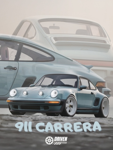 Porsche 911 Singer Plakat w Ramce