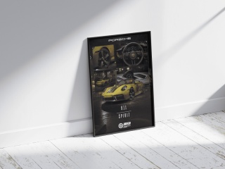 Porsche 911 Spirit Plakat w Ramce