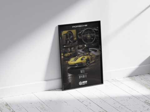 Porsche 911 Spirit Plakat w Ramce