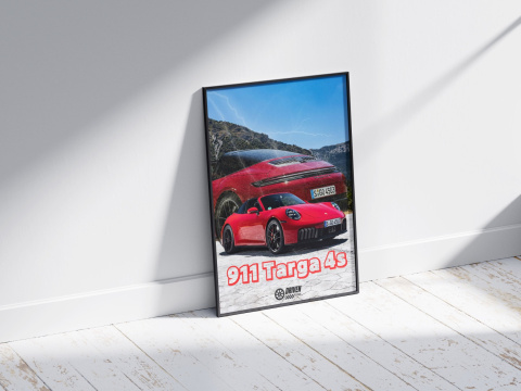 Porsche 911 Targa 4s Plakat w Ramce (czerwony) Porsche 911 Targa 4s Plakat w Ramce (czerwony)