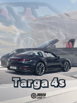 Porsche 911 Targa 4s Plakat w Ramce (granat)