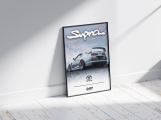 Toyota Supra Mk4 Plakat w Ramce