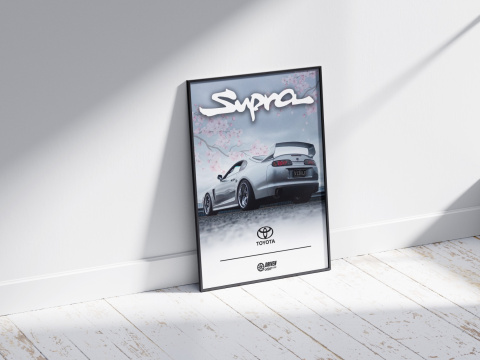 Toyota Supra Mk4 Plakat w Ramce